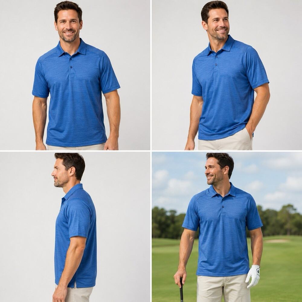 Tommy Bahama IslandZone Polo Shirt Mens XXL Blue Performance Golf Stretch